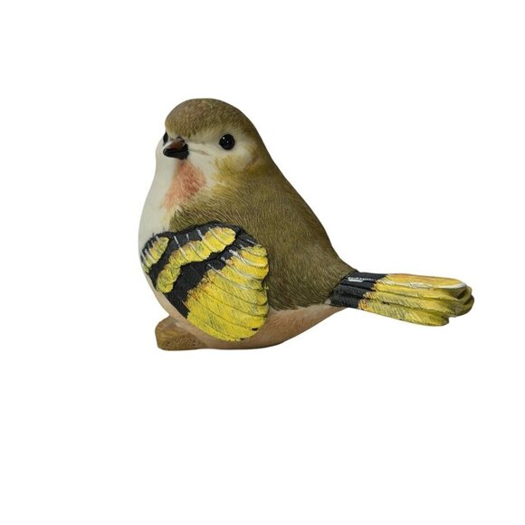 Vintage Goldcrest Bird Resin Figurines Decor Hand-Painted 6" Length - Picture 3 of 10